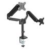 PROMOUNTS Landscape to Portrait Double Monitor Arms for 13 in to 32 in Screens Holds up to 17.6 lbs