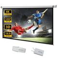 100 Motorized Projection Screen 16:9 HD Wrinkle-Free Indoor Outdoor Movie Projection Screen Anti-Crease Portable Movies Screens Projector for Home Theater|Indoor|Outdoor