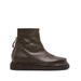 Faded Cal Leather Ankle Boots - Brown - Moma Boots