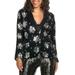 Women's Sequined Snowflake Velvet Blazer