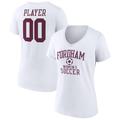 Women's Fanatics Branded White Fordham Rams Soccer Pick-A-Player NIL Gameday Tradition V-Neck T-Shirt