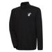 Men's Antigua Black Miami Heat Steamer Quarter-Snap Pullover Top