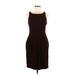 Eva Franco Casual Dress - Sheath Scoop Neck Sleeveless: Brown Print Dresses - Women's Size 6