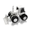 Silver Plated Digger Tractor Money Box - P7625
