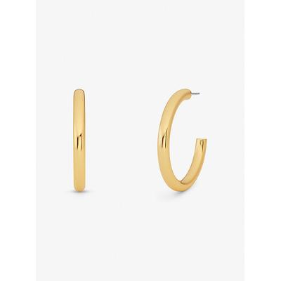 Michael Kors Precious Metal-Plated Brass Small Hoop Earrings Gold One Size