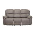 Saranda Sofa 3 Personen Recliner Kunstleder grau.