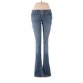 Levi's Jeans - High Rise Flared Leg Denim: Blue Bottoms - Women's Size 7 - Sandwash