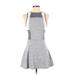 Derek Lam 10C Athleta Casual Dress - Mini Crew Neck Sleeveless: Gray Print Dresses - Women's Size 2X-Small