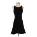 BIRD Bruton Street Casual Dress - Mini Scoop Neck Sleeveless: Black Solid Dresses - Women's Size P