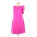 Vince Camuto Cocktail Dress - Shift High Neck Sleeveless: Pink Solid Dresses - Women's Size 8