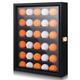 30 Golf Ball Display Case 14" x 10.6" x 3" Golf Ball Holder Lockable Wall Mount Golf Ball Case Solid Golf Ball Display Rack Cabinet with Acrylic Door for Counter Golfer Gift Golf Enthusiasts, Black