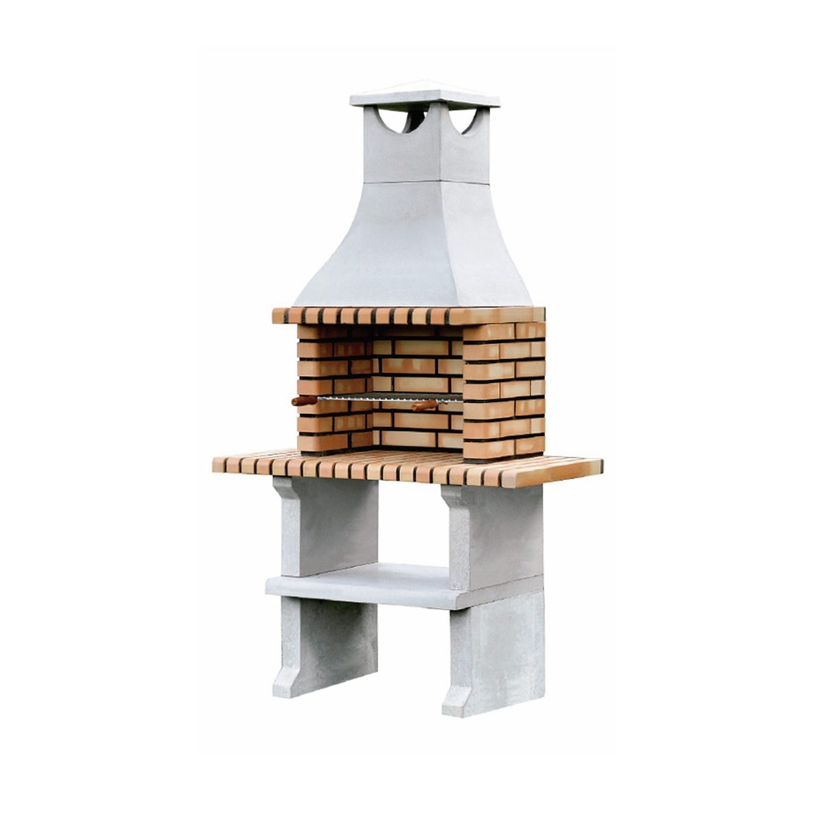 MOVELAR Grill mit 2 Mini-Arbeitsplatten Napoles aus farbigem Ziegelstein Image