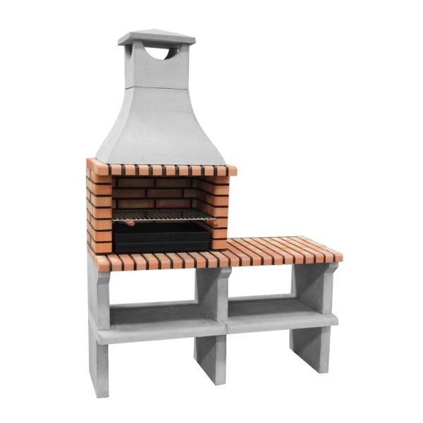 MOVELAR Grill SINES XL mit Arbeitsfläche aus farbigem Ziegelstein und mit Kohlenbecken Image