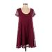 Others Follow Casual Dress - A-Line Scoop Neck Short sleeves: Pink Print Dresses - Women's Size Small