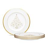 Noritake Palace Christmas 8.5" Holiday Accent Plates Bone China/Ceramic in Yellow | Wayfair 4780-501D