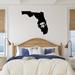 Trinx Blossom Florida State Wall Décor, Metal in Black | 20.5 H x 24 W x 0.12 D in | Wayfair A8BF7825F8EA49F3980B134E5FB4AB9C