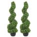 Primrue Artificial Boxwood Topiary in Pot Plastic | 36 H x 8 W x 8 D in | Wayfair 2BC658C19DF94B9AAB21B35598F22DE1