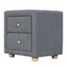 Latitude Run® Nightstand w/ 2 Drawers Wood/Upholstered in Brown | 20.9 H x 21.3 W x 16.5 D in | Wayfair 8839FB3928754788A884ACFFD0917581
