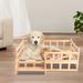 Tucker Murphy Pet™ Ebere Canvas Nest Pet Bed Wood/Fabric in Brown | 15.3 H x 37.8 W x 22 D in | Wayfair 37EF9C0C0DEB4918AAC5A19073421904