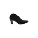 Stuart Weitzman Heels: Slip-on Chunky Heel Classic Black Print Shoes - Women's Size 5 1/2 - Almond Toe