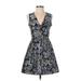 Alice + Olivia Casual Dress - A-Line Strapless Sleeveless: Blue Dresses - Women's Size 2