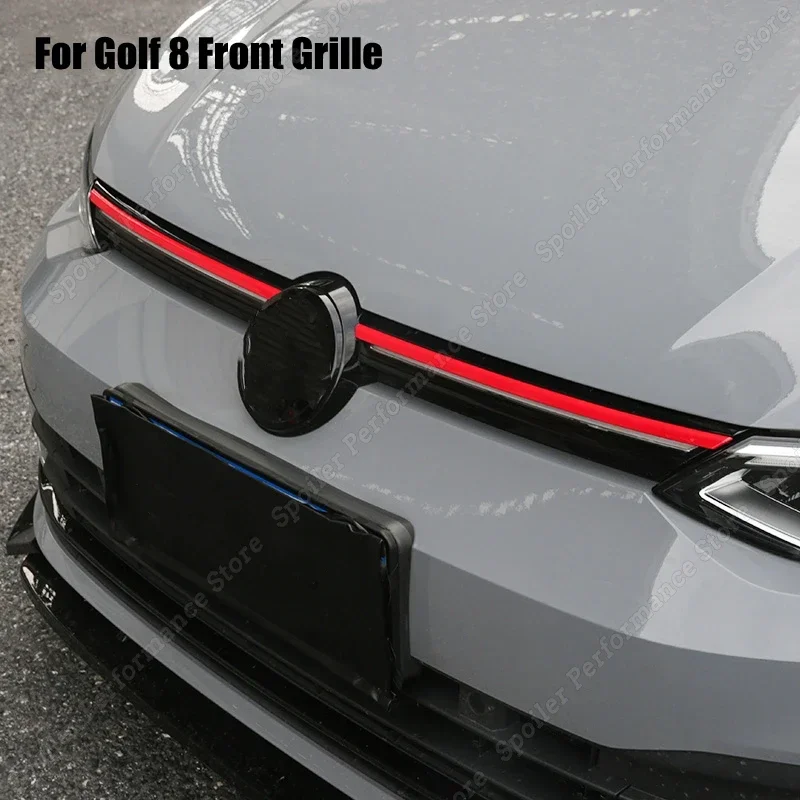 Per VW Volkswagen Golf 8 MK8 GTI R-LINE GTE GTD: Cornice Griglia Anteriore, Strisce Decorative per Griglia Racing, Accessori 2020 2021 2022