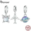 BAMOER Butterfly Charms for Bracelets 925 Sterling Silver Mini Dangle Charms for Charm Bracelets