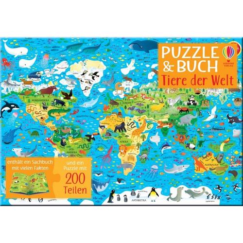 Puzzle & Buch: Tiere der Welt – Usborne Verlag