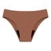 Knosfe No Show Underwear for Women Leak Proof Menstrual Period Low Rise Bikini Bottom Bikini Panties for Women Light Brown M