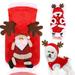 KIHOUT Flash Sales Dog Christmas Costumes Pet Cold Weather Sweater Coat Puppy Santa Claus Reindeer Outfit Winter Hoodie Warm Vest Clothes Jumpsuit Apparel for Small Medium Dogs Cats