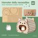 NUOLUX Self-assembly Hamster Hut Home Wooden Hamster Hideout Unfinished Hamster Wood Hut