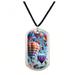 Hot Air Balloon Festival Up in the Air Military Dog Tag Pendant Necklace with Cord