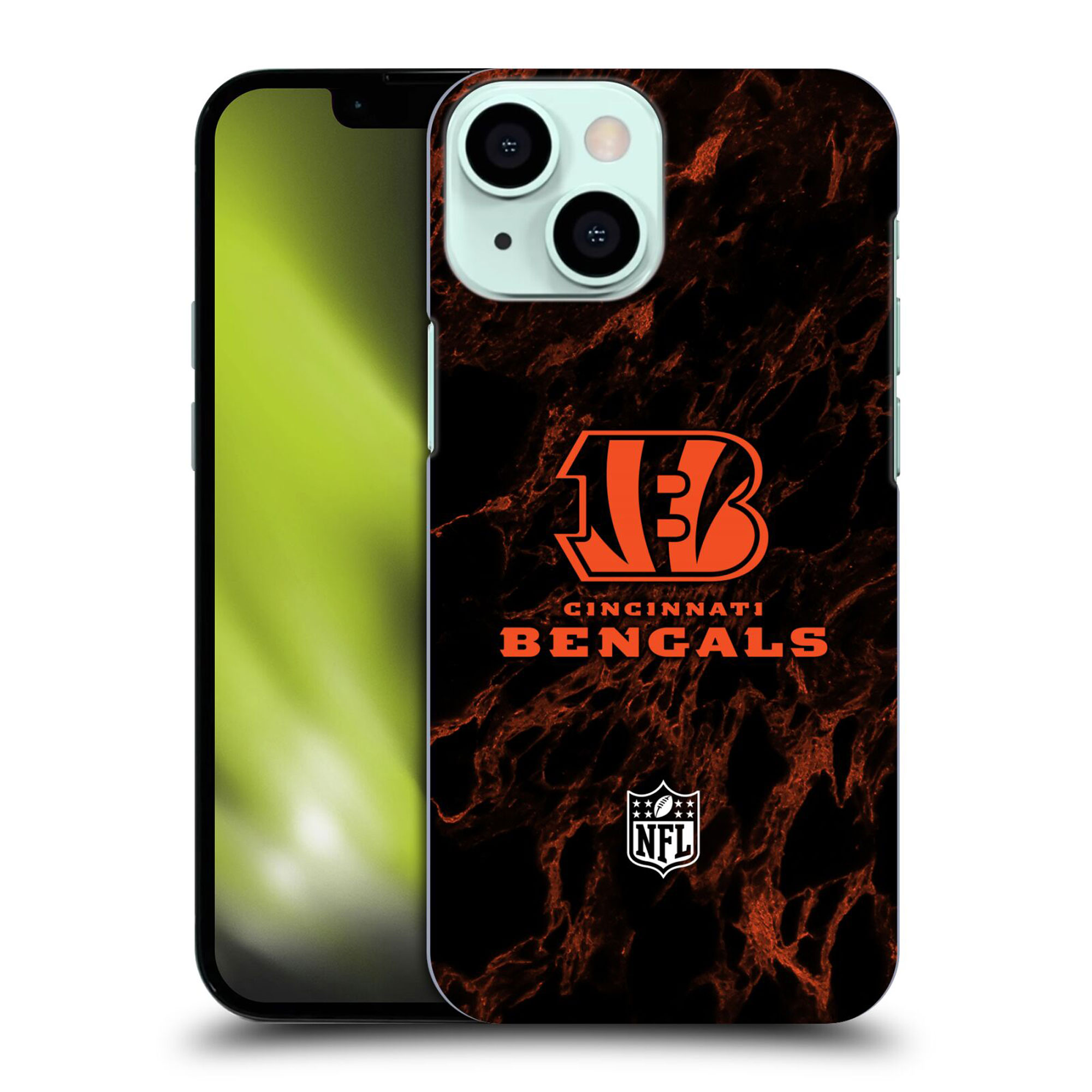 Cincinnati Bengals Hartschalen-Handyhülle aus farbigem Marmor - iPhone Image