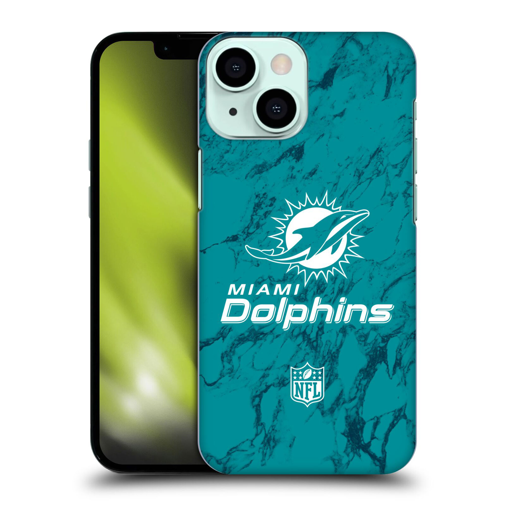 Miami Dolphins Hartschalen-Handyhülle aus farbigem Marmor - iPhone Image