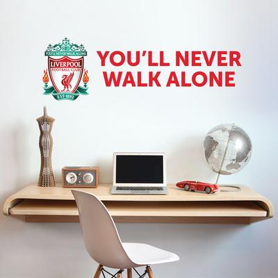 Liverpool Crest & YNWA Wandaufkleber – 120 cm Breite x 45 cm Höhe Image