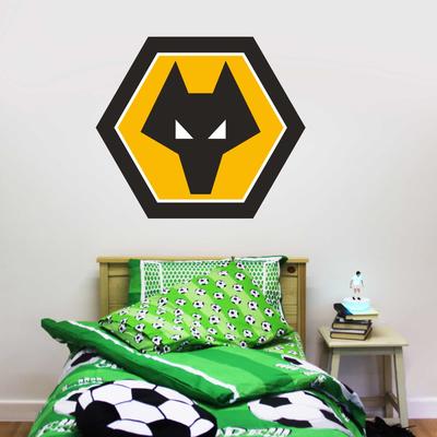 Wandaufkleber mit Wappen der Wolverhampton Wanderers – 60 cm Breite x 50 cm Höhe Image