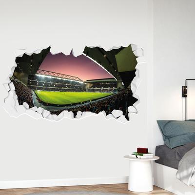Glasgow Rangers Night Time Match Stadium Broken Wandaufkleber – 90 cm Breite x 50 cm Höhe Image