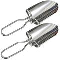 HEMOTON 2Pcs Outdoor Shovel Stainless Steel Gardening Shovel Foldable Camping Shovel Small Picnic Shovel