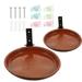 1 Set of Hanging Bird Bath Tray Bird Feeder Deck with Heavy Duty Ring for Fences