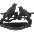 HEMOTON Iron Bird Feeder Outdoor Wall Mount Bird Feeder Garden Decoration Bird Wall Decor