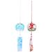 NUOLUX 2pcs Glass Wind Chime Wind Chimes Glass Wind Bells Japanese Wind Chime Home Decor