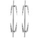 Stainless Steel Air Fryer Forks 2Pcs Stainless Steel Air Fryer Forks Roast Chicken Forks BBQ Kitchen Grill Forks