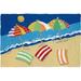 Modern Indoor/Outdoor Mat Rugs 20 X 30 Rectangle Beachy