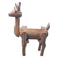 HEMOTON Creative Wooden Flower Box Deer Shaped Flower Pot Succulent Plant Container Mini Plant Holder for Home