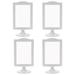 NUOLUX 4pcs Double Sided Picture Frame Standing Picture Frame Tabletop Photo Display Frame