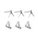 Etereauty 6pcs Practical Food Grade Stainless Steel Thermometer Holder Probe Clip Holder for Home Restaurant (Style 3 and 1 3 for Each)