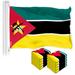 G128 10 Pack: Mozambique Mozambican Flag | 3x5 Ft | LiteWeave Pro Printed 150D Polyester | Country Flag Indoor/Outdoor Vibrant Colors Brass Grommets Thicker and More Durable Than 100D 75D Poly