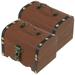 Treasure Chest Lock Kids Jewelry Organizer Women Pirate Decor Wooden Piggy Bank Child Miss 2 Pcs