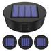 Summerkimy 4Pcs Solar Light Replacement Top 1.2V IP65 Waterproof LED Solar Panel Lantern Lid Light Durable Outdoor Solar Top Replacement Round Box Round Solar Light Top Parts for Patio