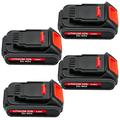 4Pack 3.0Ah Replacement for Dewalt 20 Volt Battery MAX Battery DCB200 DCB201 DCB203 DCB204 DCB206 DCB181 DCB180 DCD/DCF/DCG Cordless Power Tools